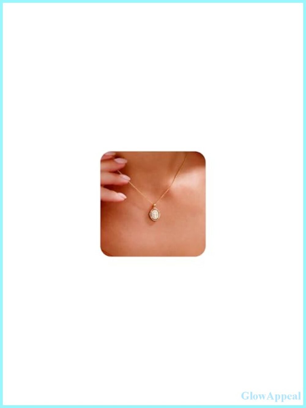 Dainty Cross Necklace for Women 18K Gold Plated Stainless Steel Enamel Pendant